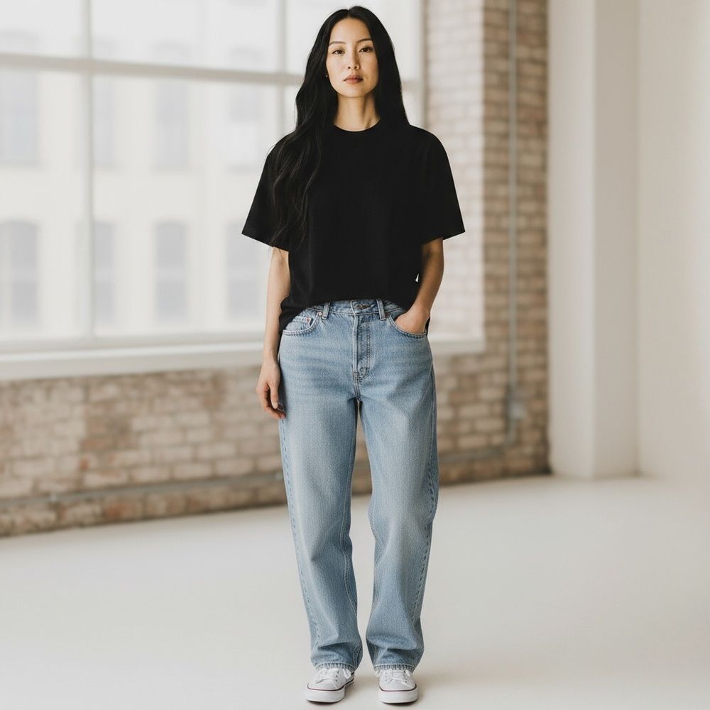 ASOS slouchy high rise mom jean 26 - Picture 1 of 8